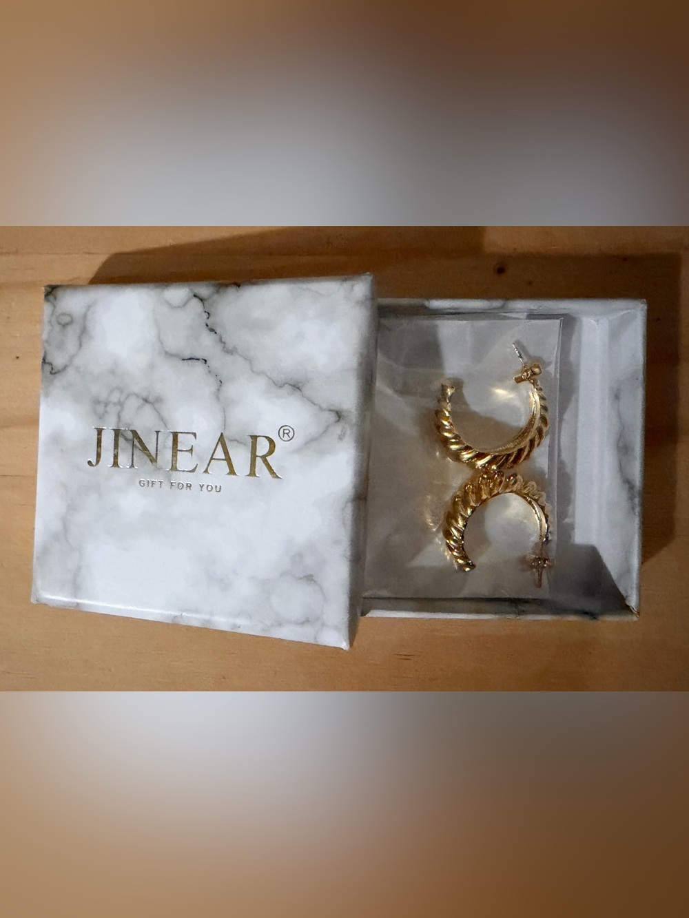 Free with purchase! Gold croissant earrings